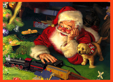 Дед Мороз и паровозик